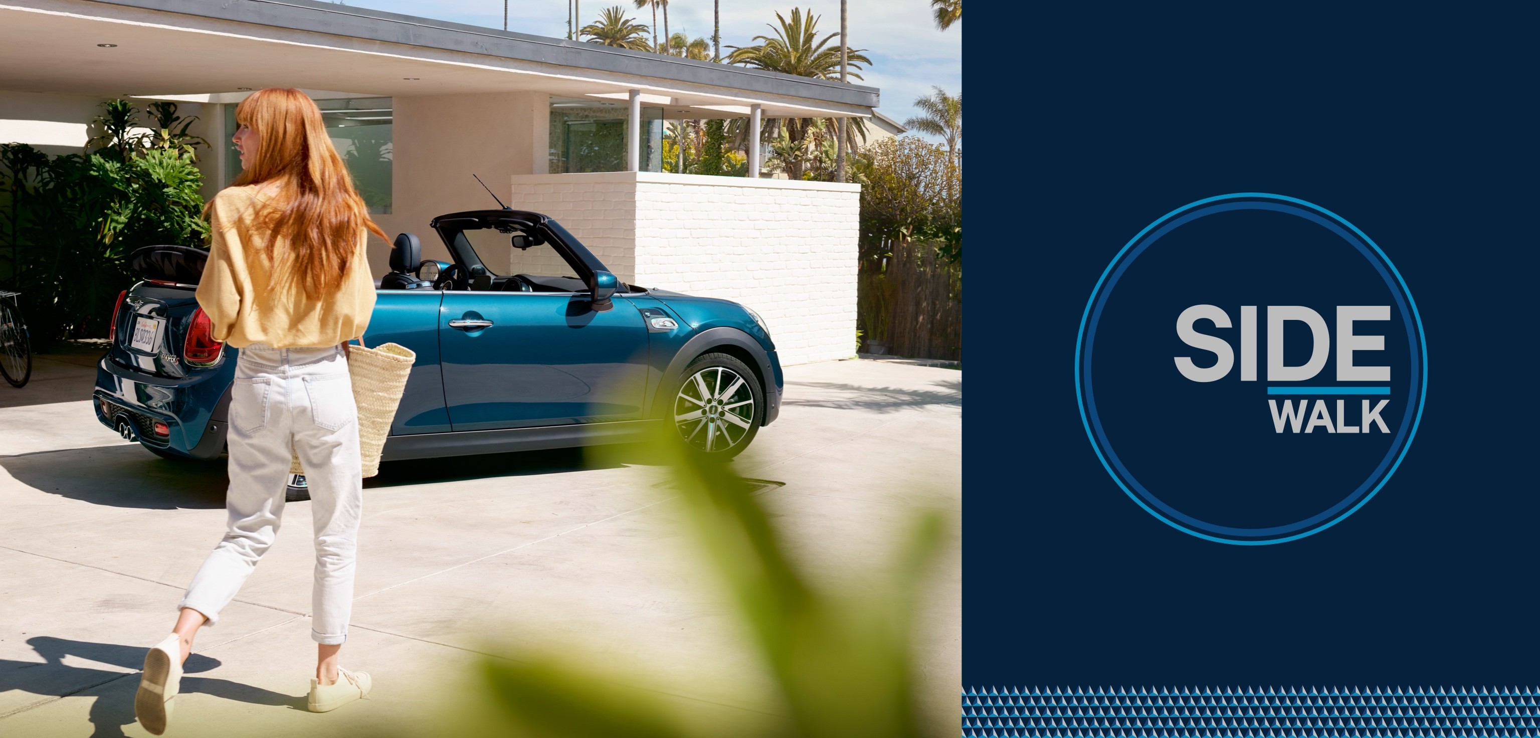 MINI Convertible Sidewalk Edition – blue and black – side view